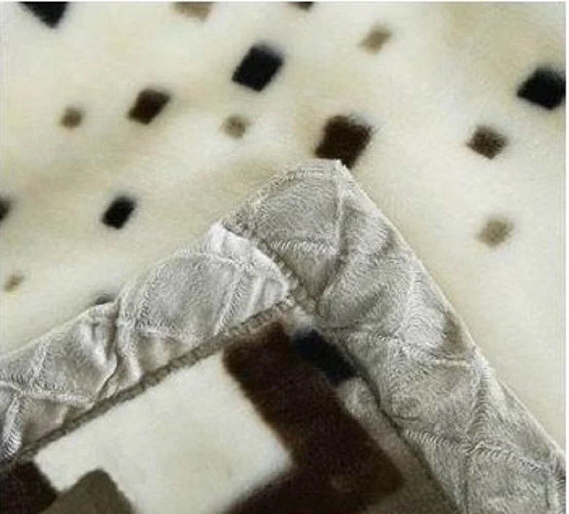 Korean Mink Fleece Organic King Blanket, 2 Ply Reversible Silky Soft Plush Warm