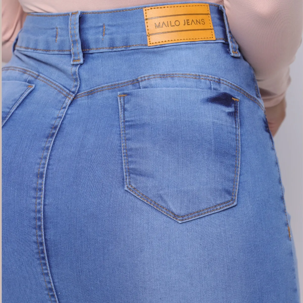 Womens Denim Pencil Skirt (Jeanskirt)