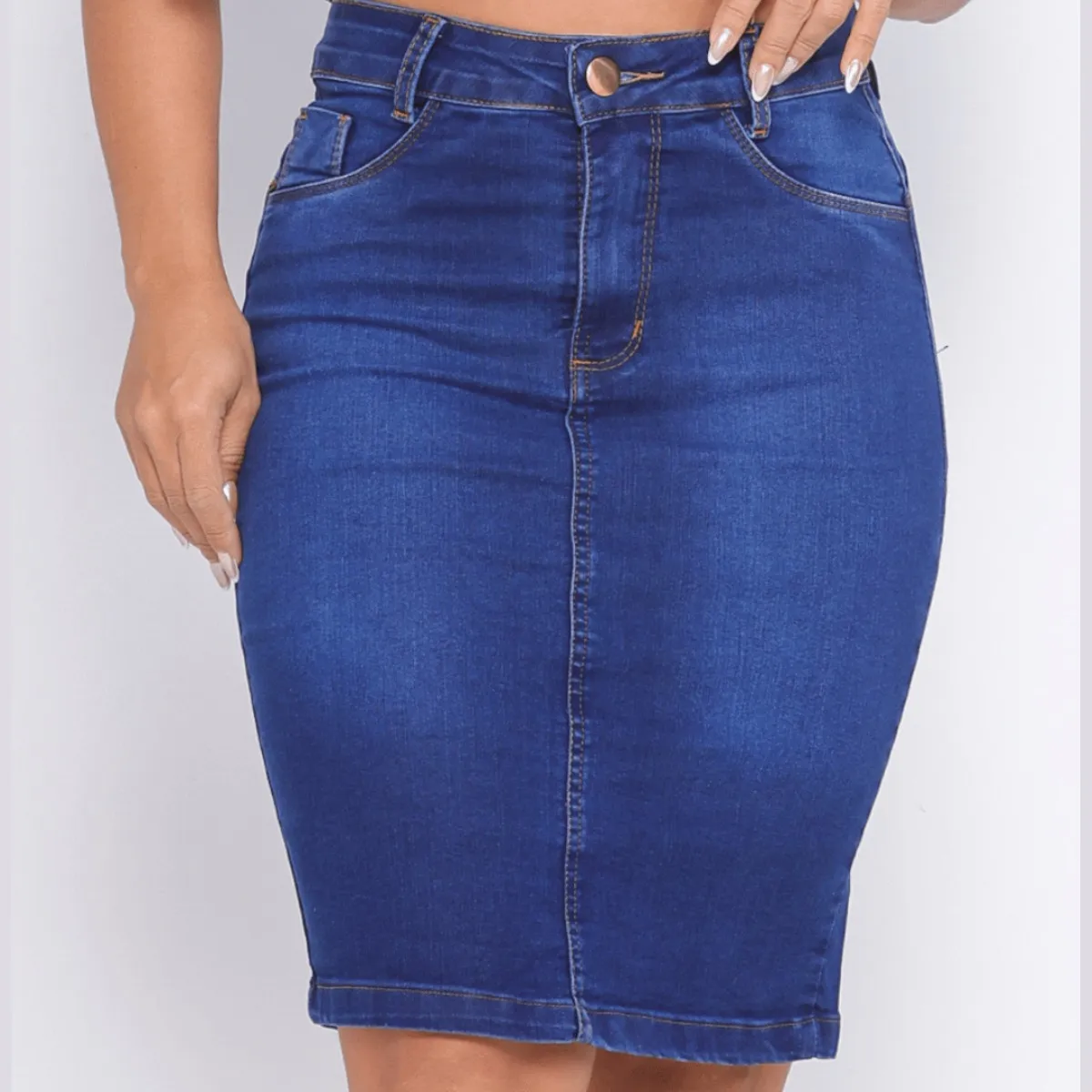 Womens Denim Pencil Skirt (Jeanskirt)