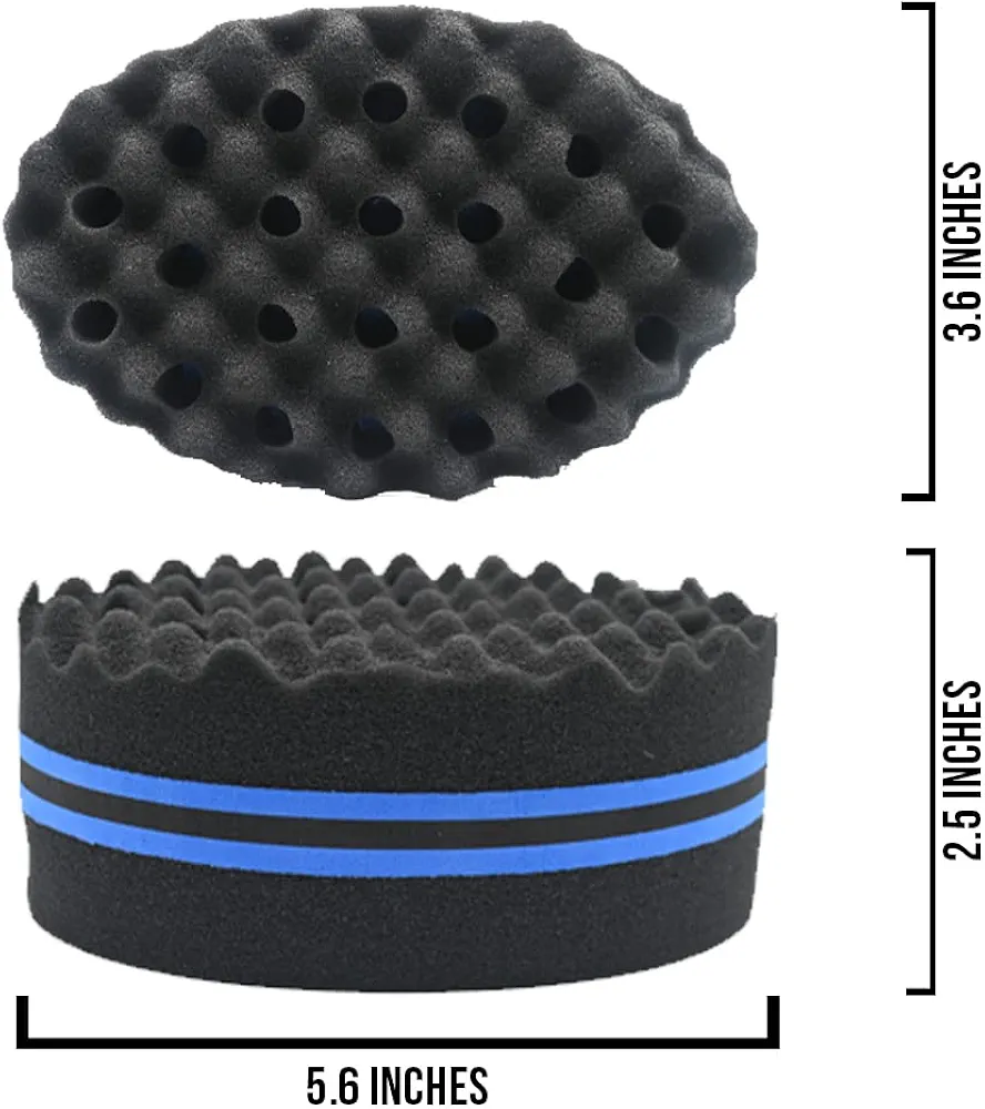 Double-Sided Curl Sponge Twist Brush for Short Afro Hair Care and Defined Natural Curls