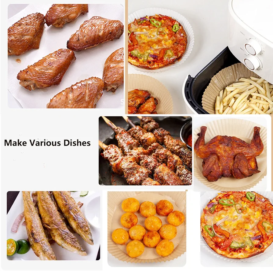 Air Fryer Paper Liners (50PCS Pack)