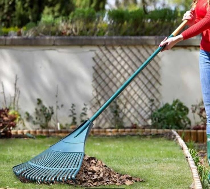 Yardwe Leaf Rake Shrub Rake Garden Leaf Clean Up Tools for Weed Deciduous Grass (Green)