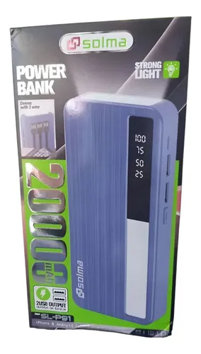Portable Power Bank (20000mAh Built-in Cables)