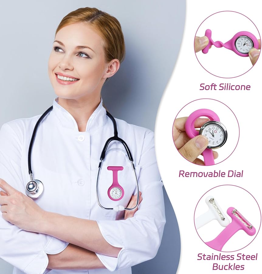 Nurses Clip-On Watch (Silicone)