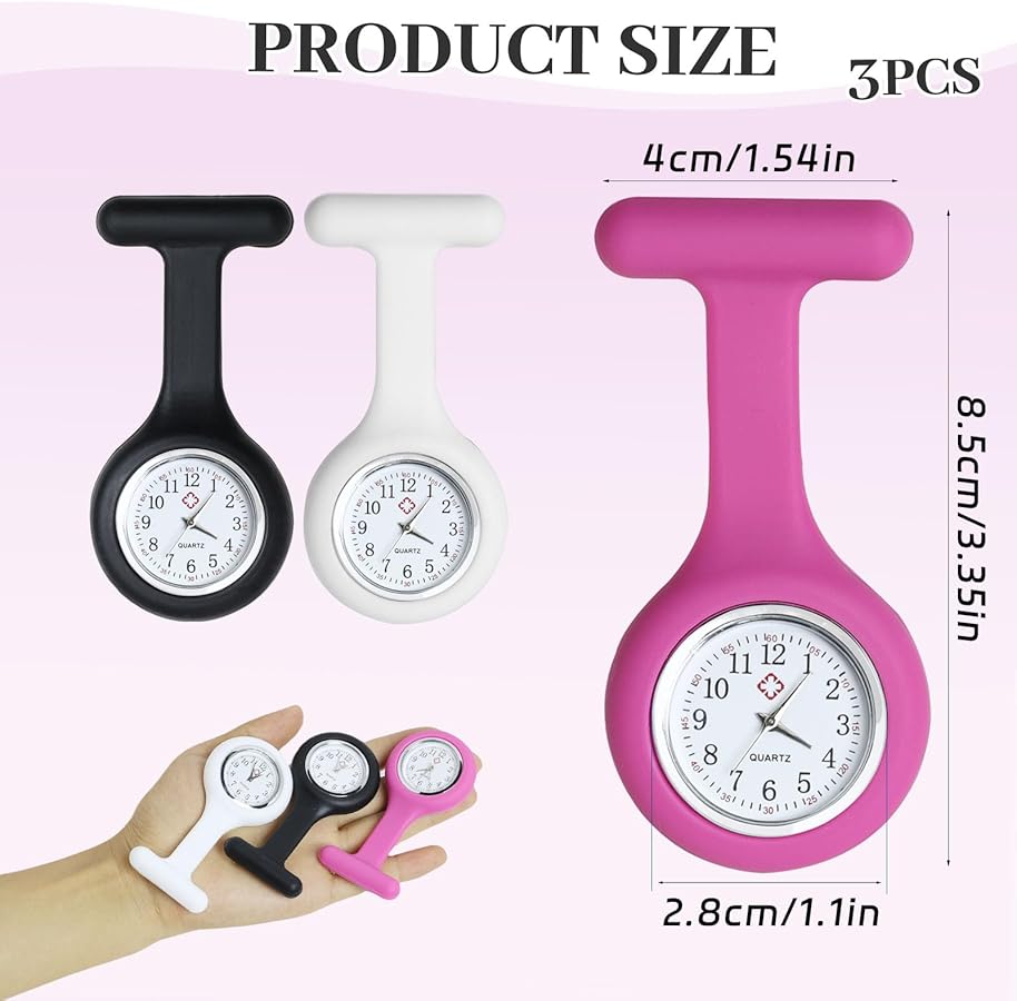 Nurses Clip-On Watch (Silicone)