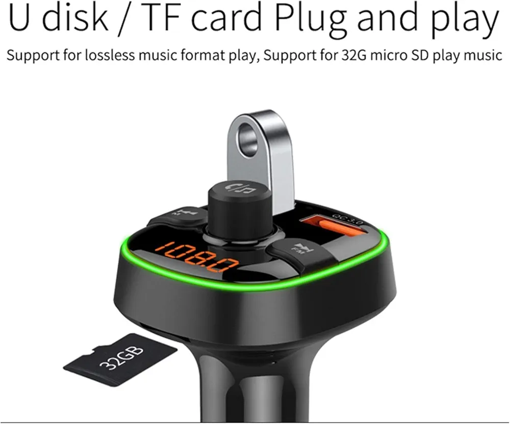 Car Charger & MP3 Player (Wireless FM Transmitter)