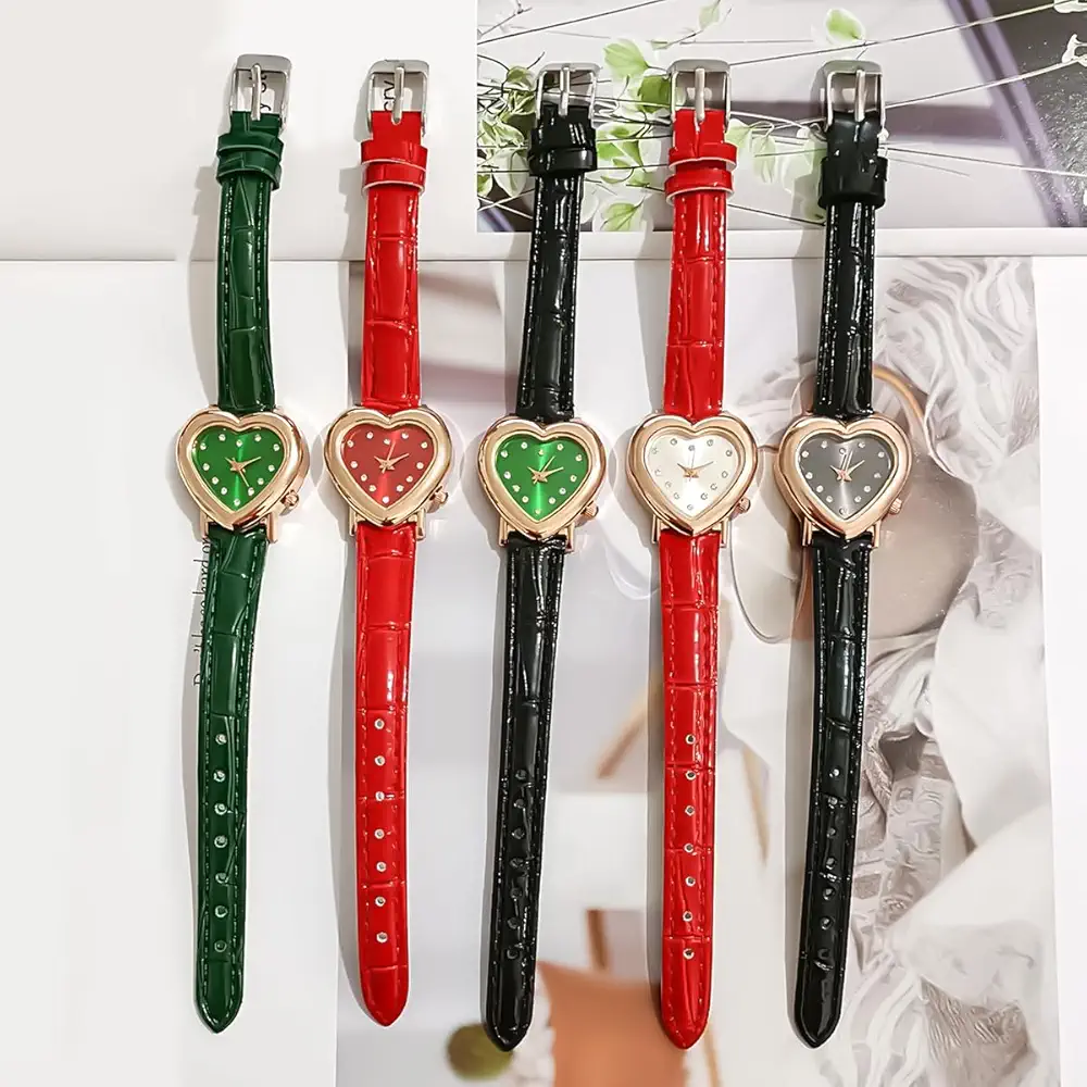 Ladies Heart Design Wrist Watch