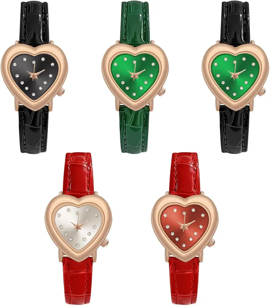 Ladies Heart Design Wrist Watch